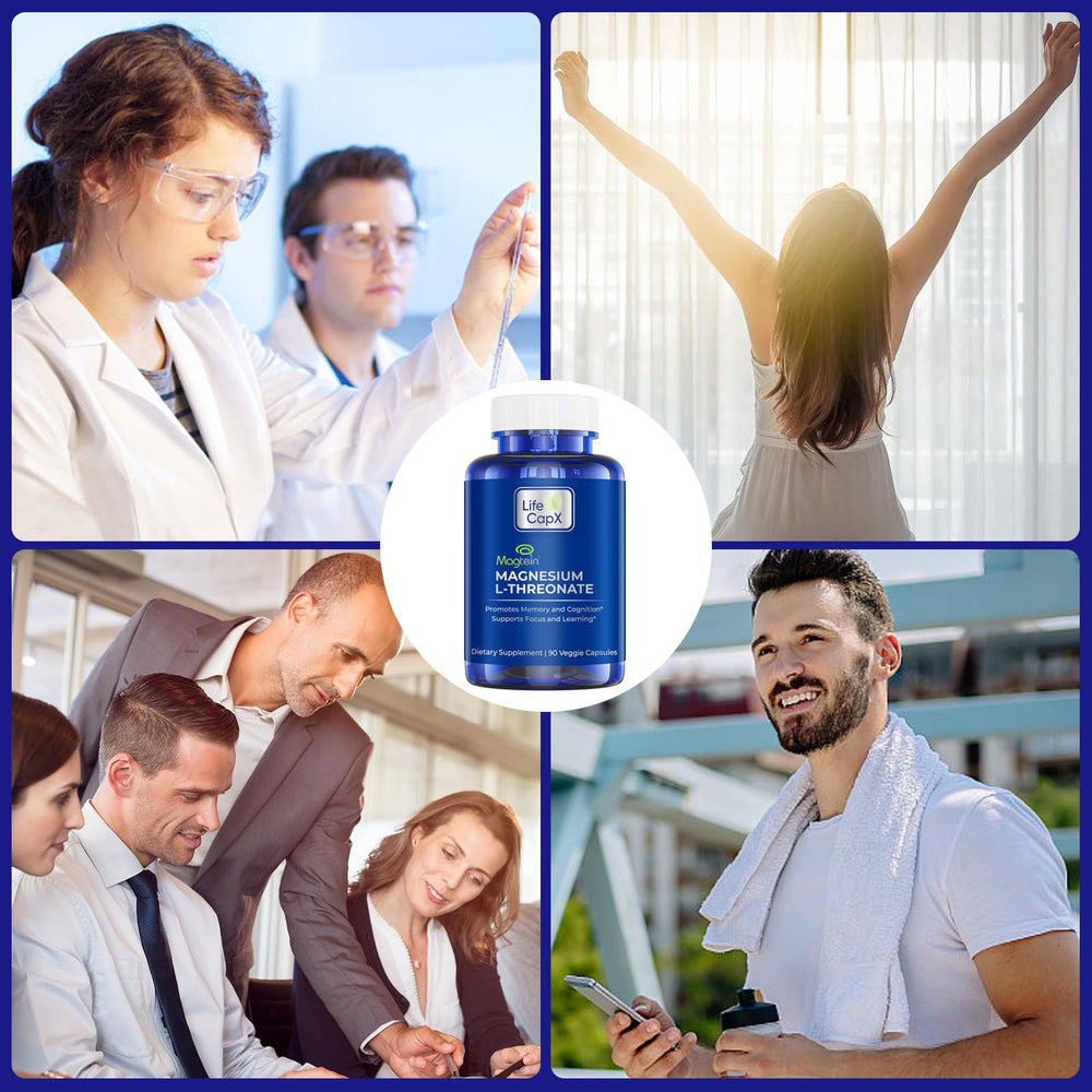 Life Capx Magtein packaging emphasizes high-quality ingredients and allergen-free formula.
