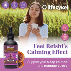 Life Cykel Reishi Kakadu Plum drops in palm illustrate a simple daily ritual.