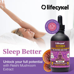 Life Cykel Reishi Kakadu Plum drops ready to add to tea for daily vitality.
