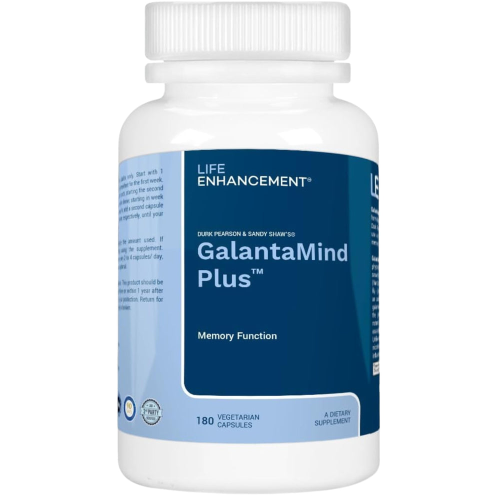 Life Enhancement Galantamind bottle with capsules for daily cognitive focus