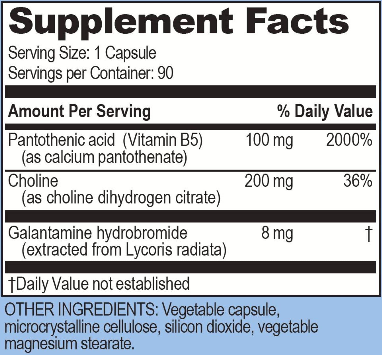 Life Enhancement GalantaMind capsules on white background for improved focus.