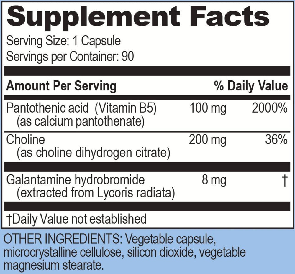 Life Enhancement GalantaMind capsules on white background for improved focus.