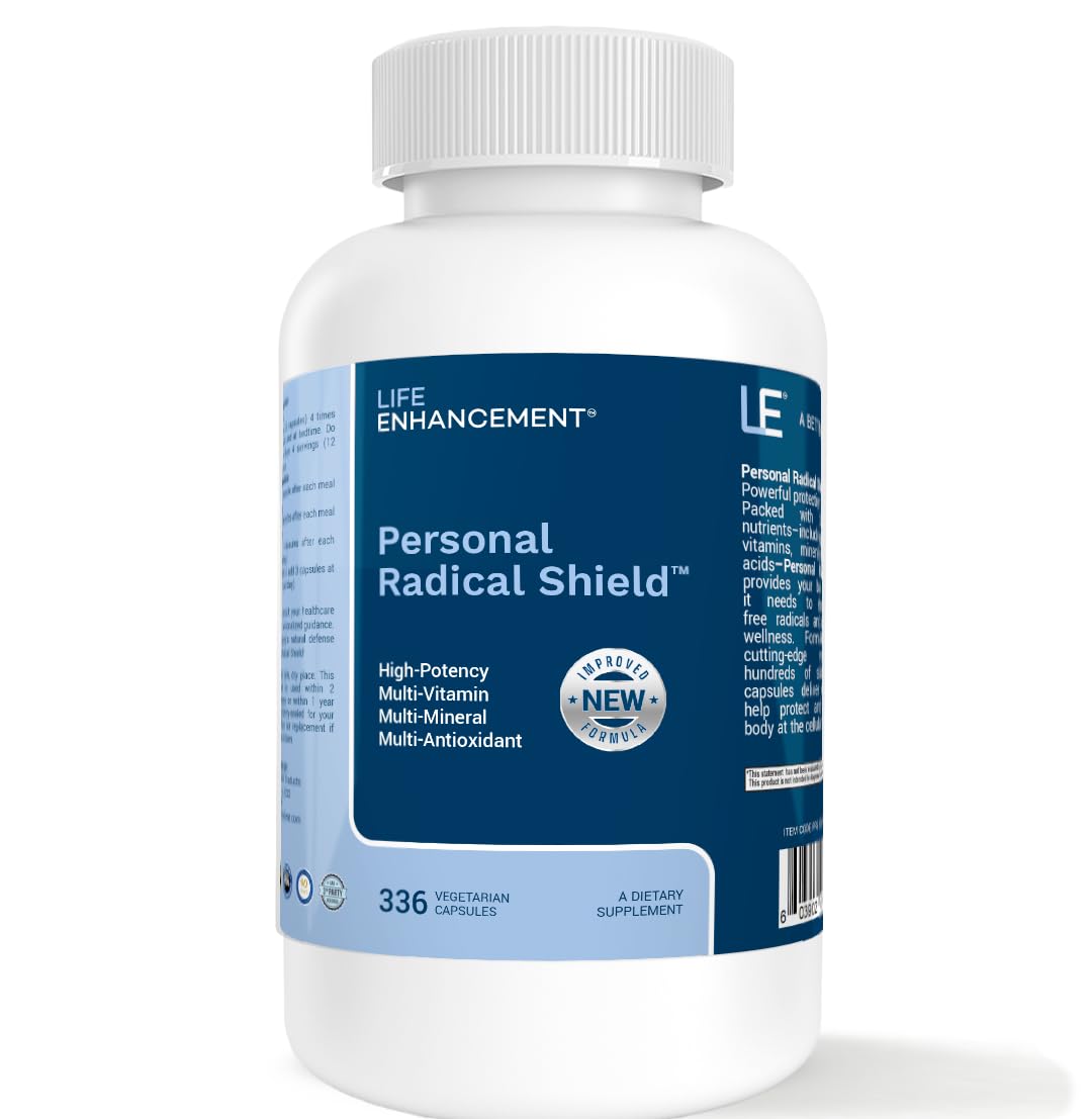 Life Enhancement Radical Shield bottle with capsules for daily nutrition support