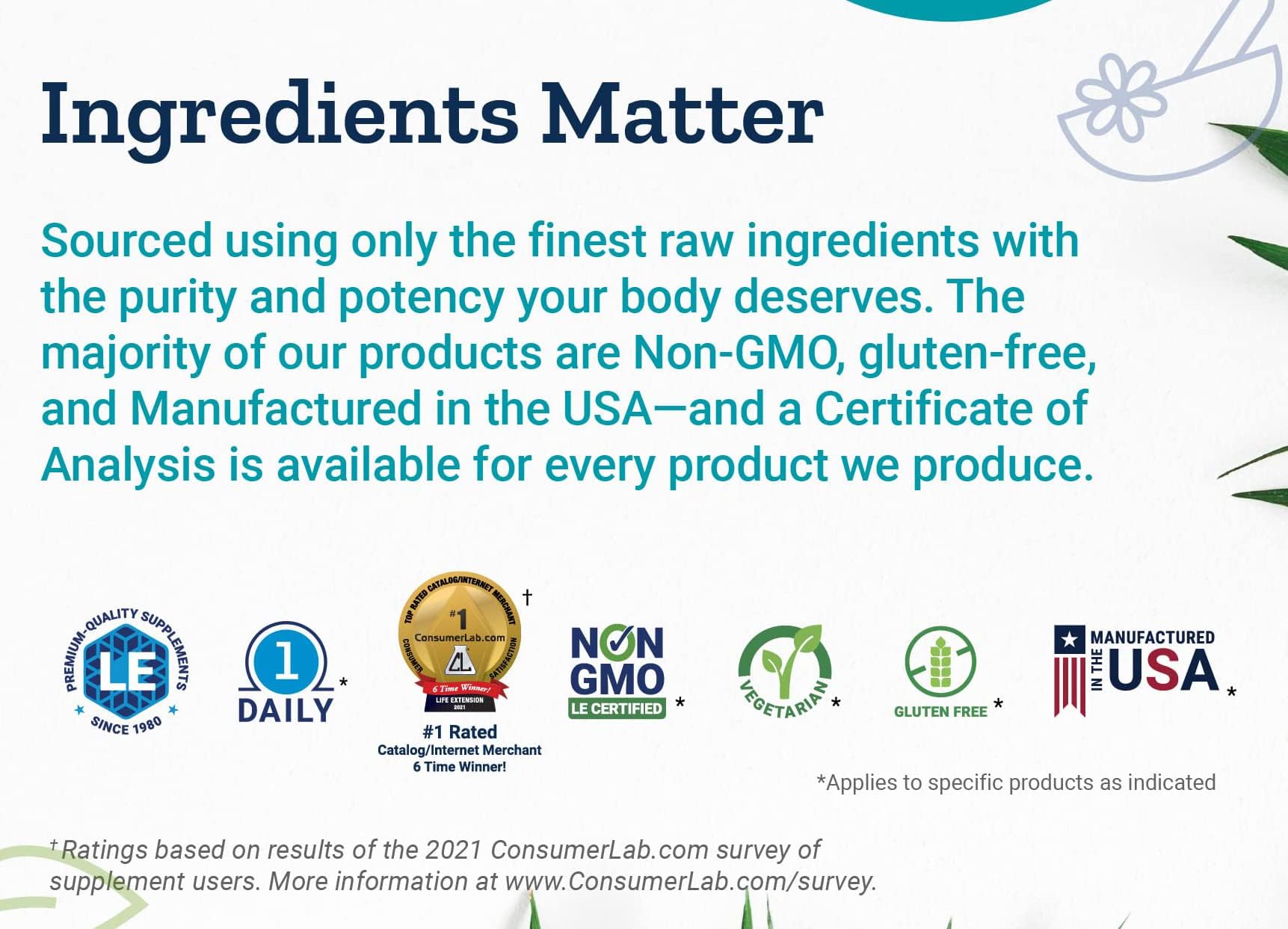 Ingredients area showing simple, clean ingredients and logo