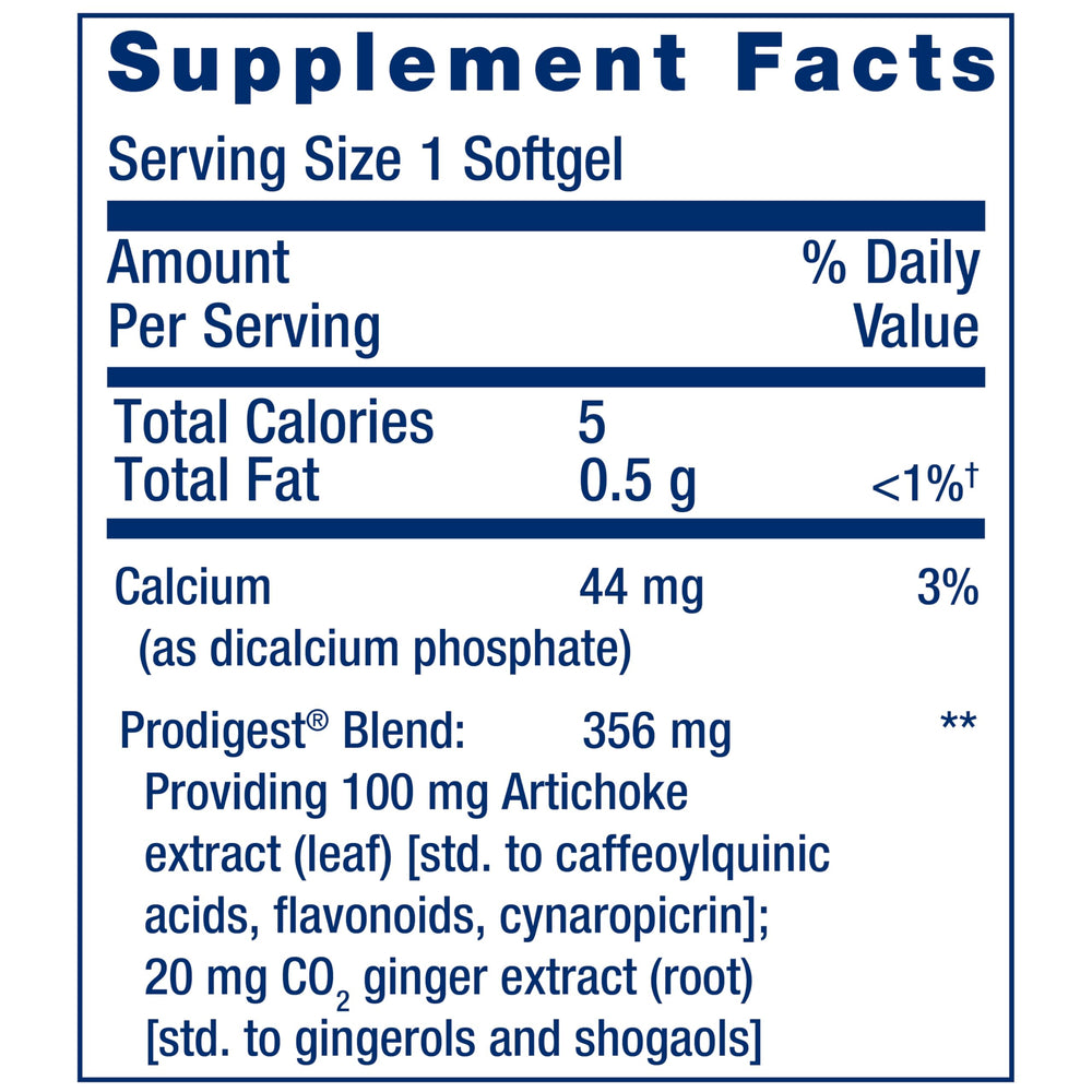 Life Extension Bloat Relief artichoke extract detail for digestive support.