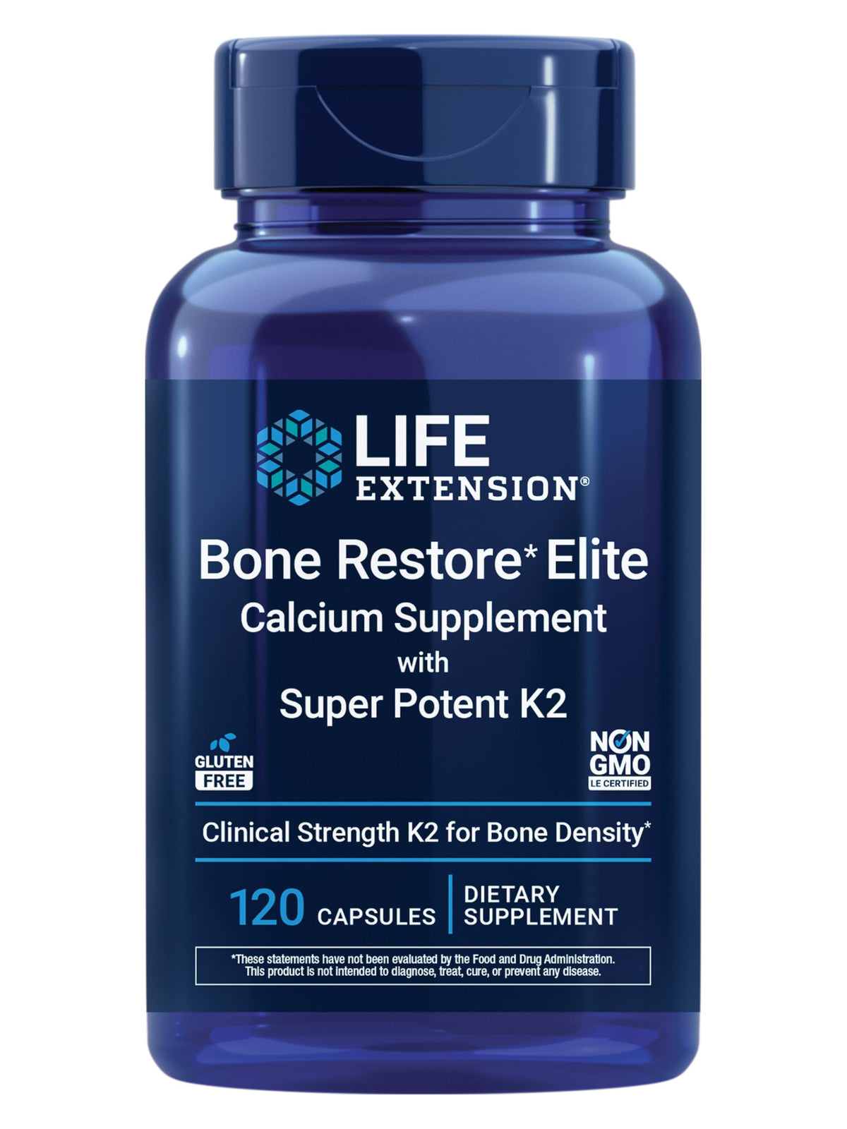 Life Extension Bone Restore Elite bottle with capsules for bone health support