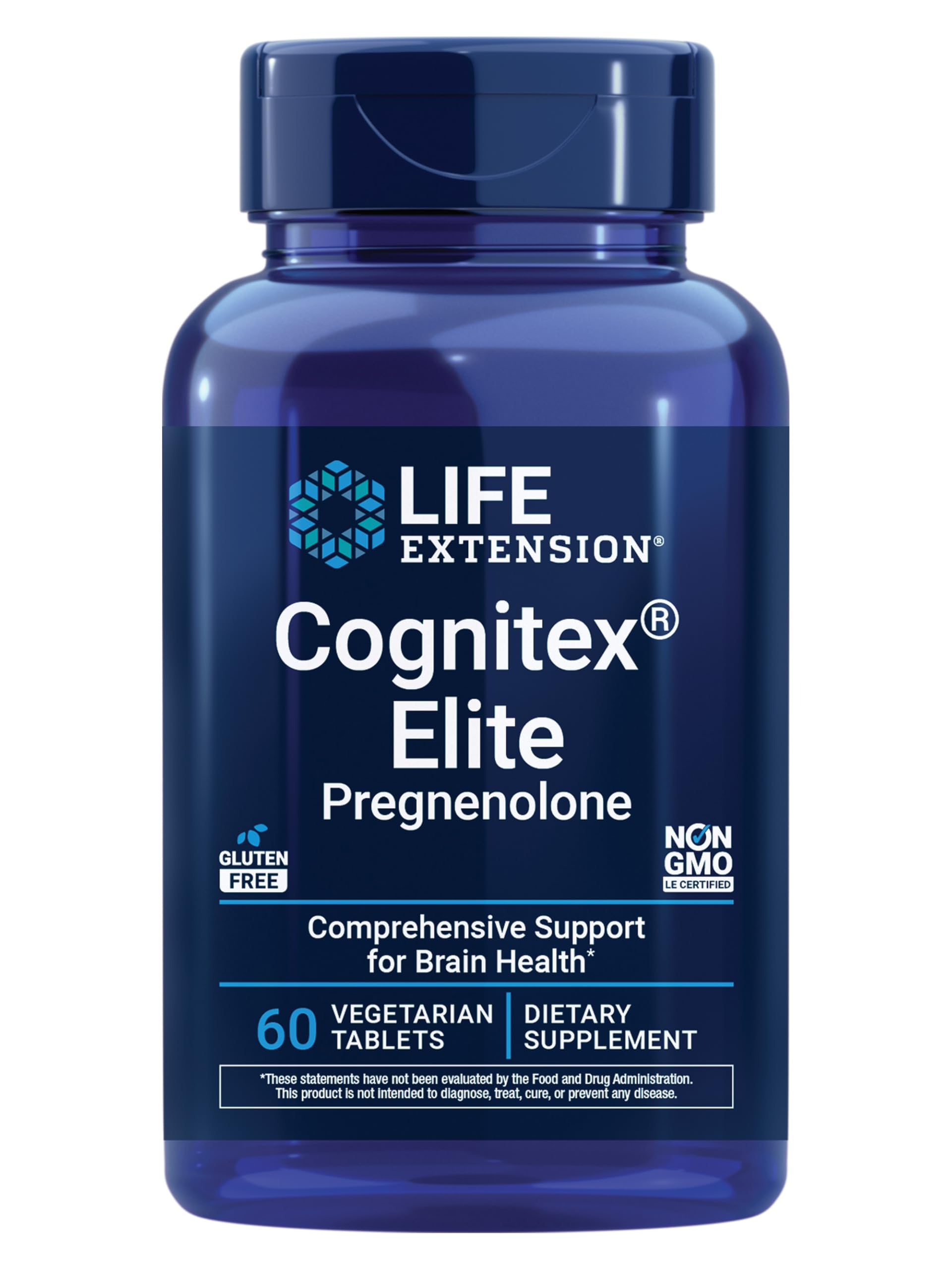 Life Extension Cognitex Elite bottle promotes focus and memory support.