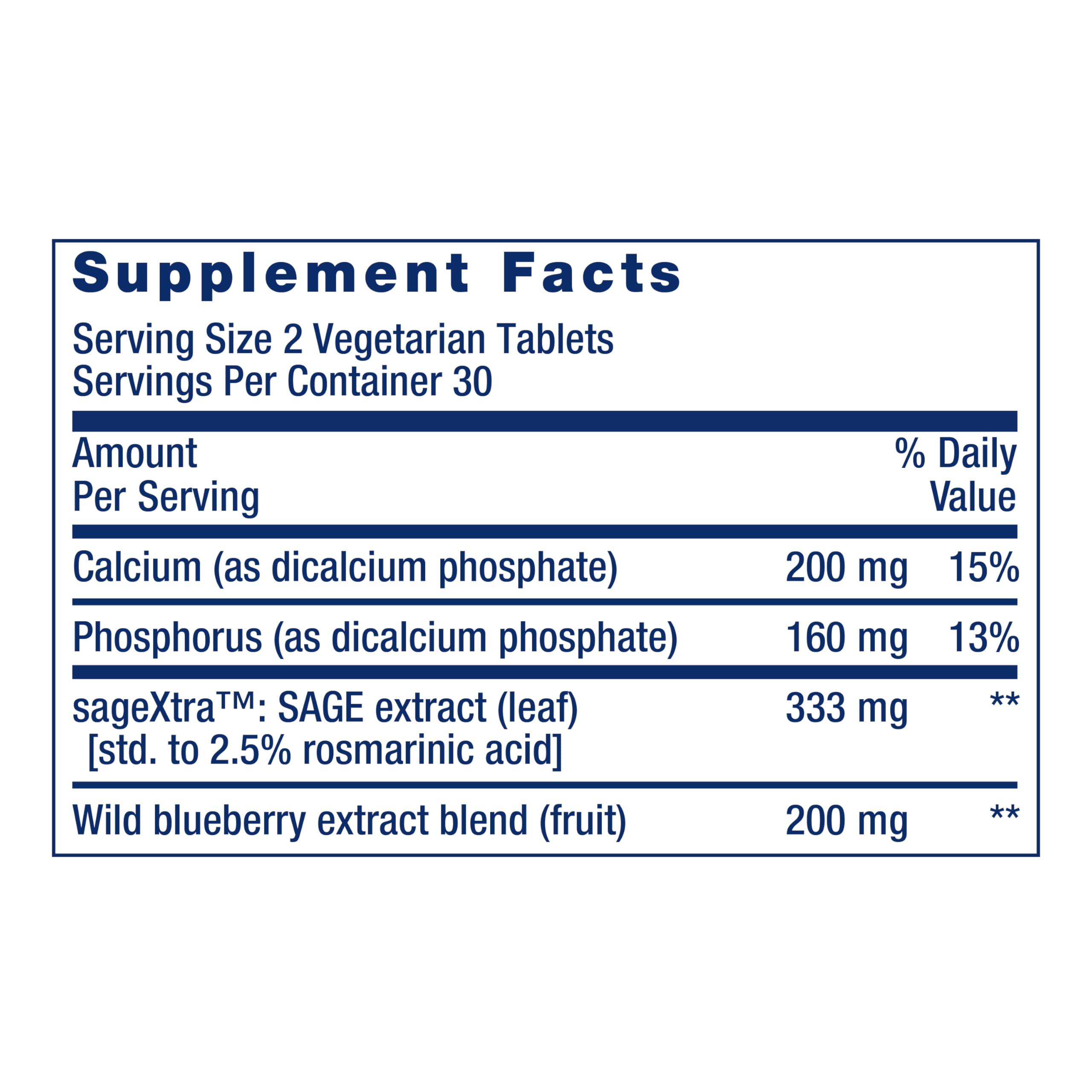 Close-up of sage extract highlighting attention-supporting ingredients.