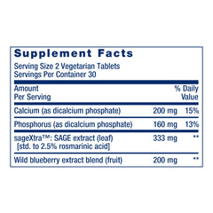 Close-up of sage extract highlighting attention-supporting ingredients.