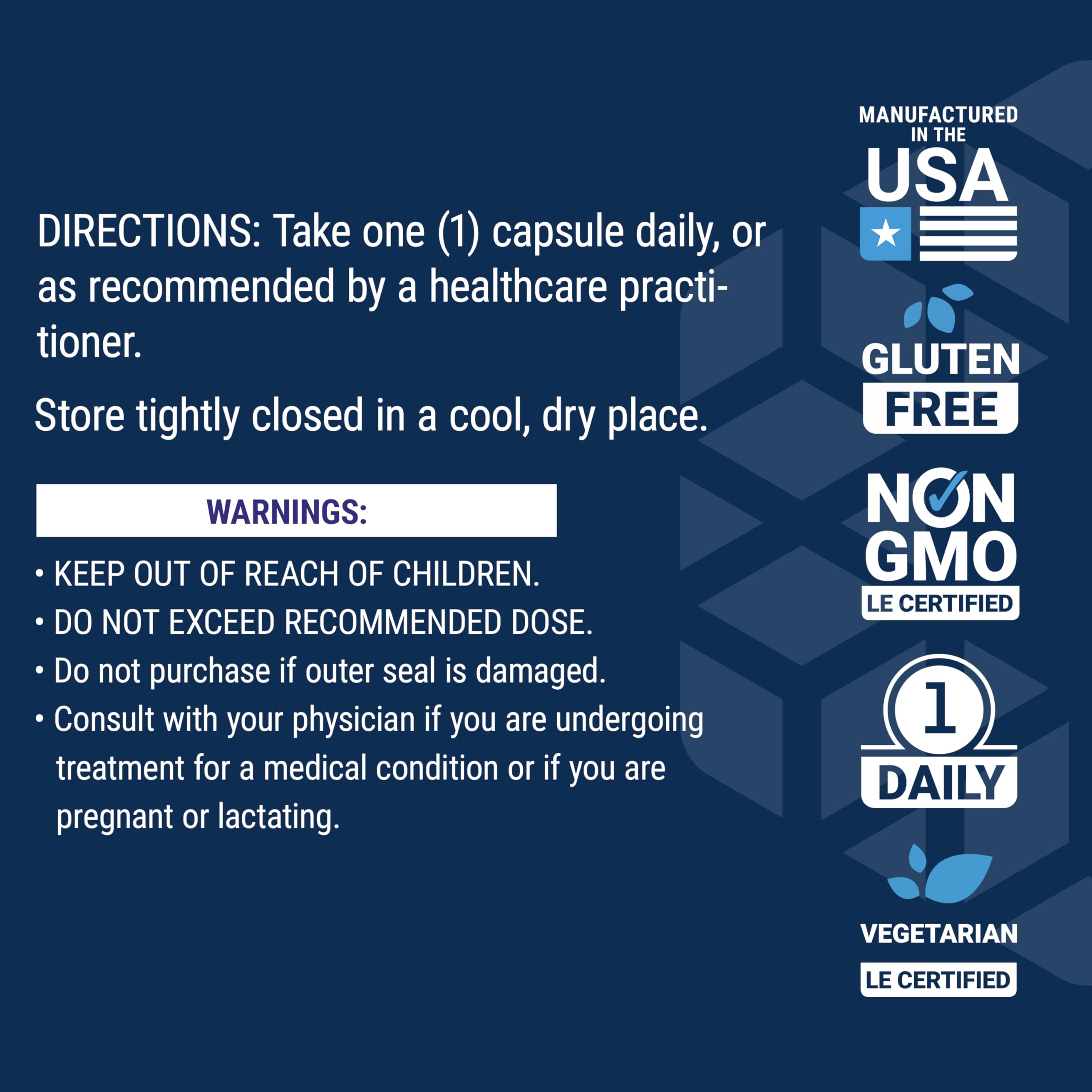 Gluten-free icon near Life Extension label
