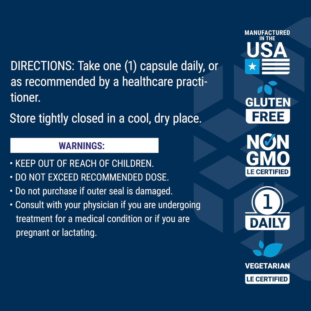 Gluten-free icon near Life Extension label