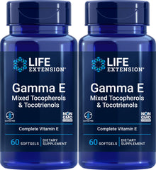 Life Extension Gamma E bottle front offering full-spectrum vitamin E for antioxidant support