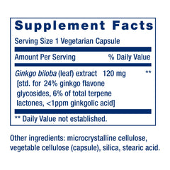 Life Extension Ginkgo Biloba capsules for daily memory support and focus.