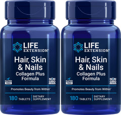 Life Extension Hair, Skin & Nails Collagen Plus Bottle may support healthy hair, skin, and nails