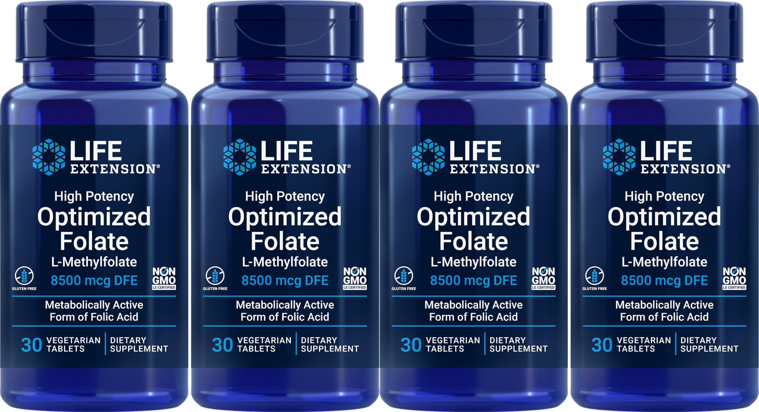 Life Extension High Potency Optimized Folate bottle for daily folate support
