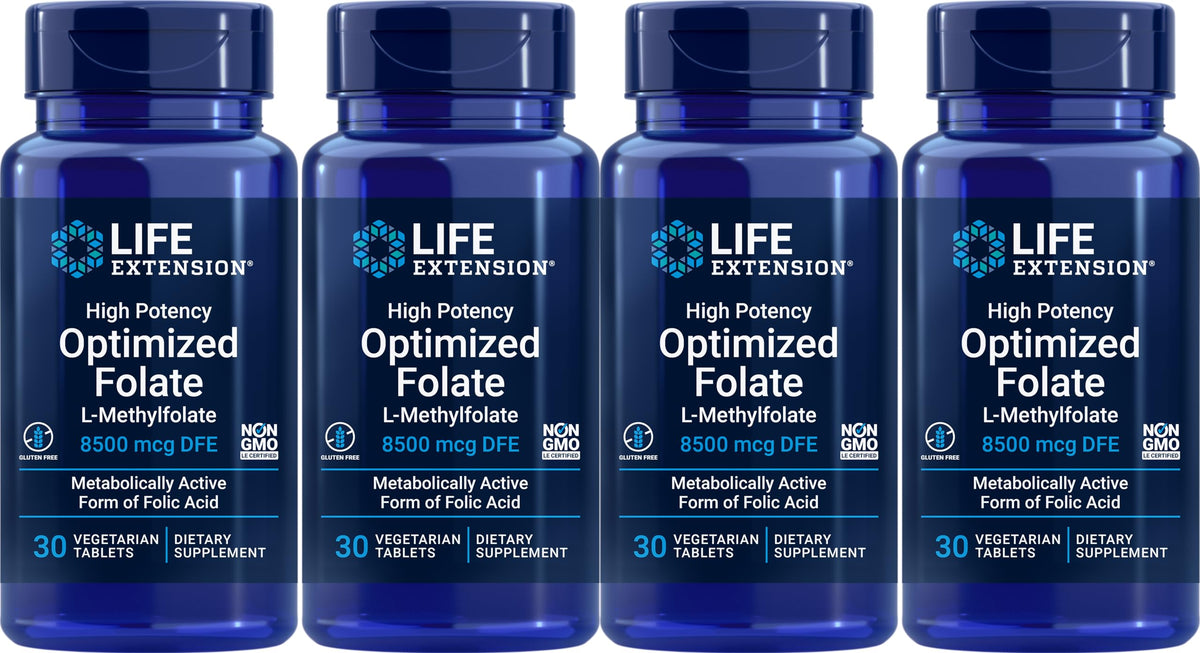 Life Extension High Potency Optimized Folate bottle for daily folate support