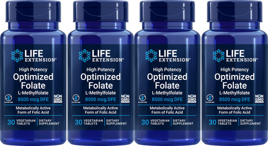 Life Extension High Potency Optimized Folate bottle for daily folate support