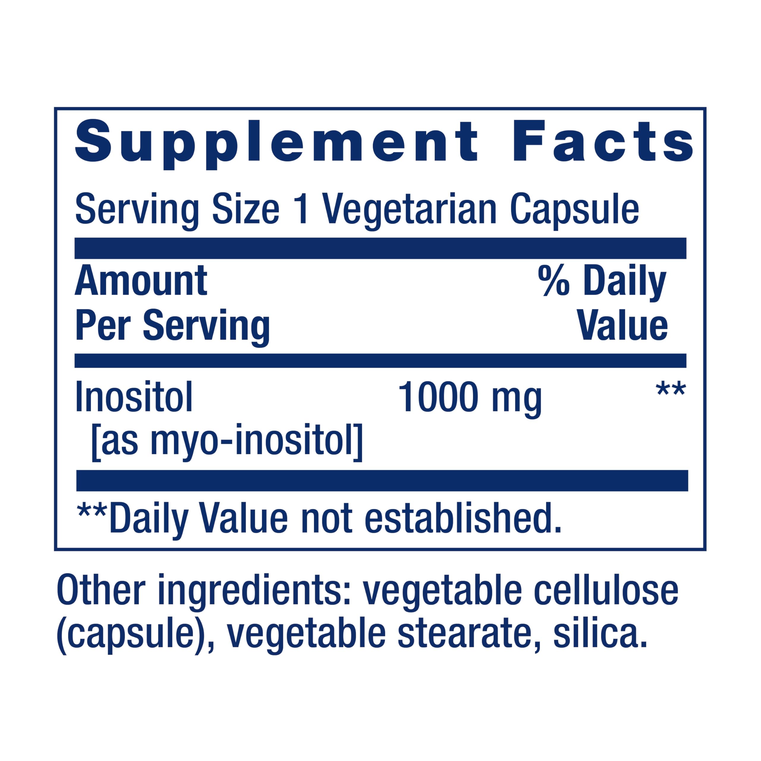 Life Extension Inositol Caps capsules close-up for daily metabolism support.