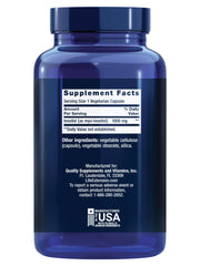 Life Extension Inositol Caps label close-up highlighting purity and quality.