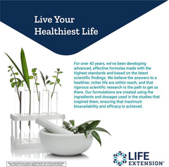 Life Extension L-Theanine packaging on shelf, highlighting gluten-free and non-GMO formula.