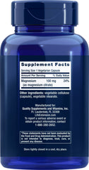 Life Extension Magnesium Citrate capsules show high bioavailability for steady magnesium support.