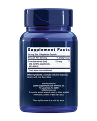 Capsules of Life Extension Mega Green Tea Extract offering high polyphenols per capsule.