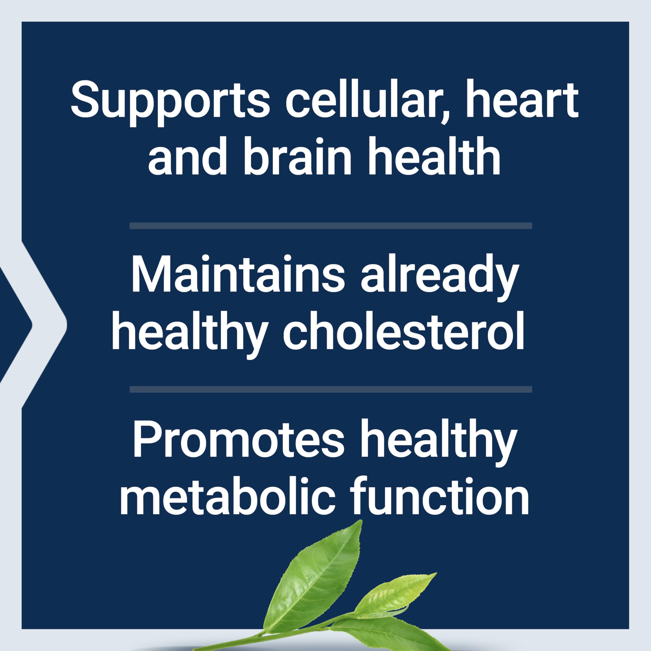 Life Extension Mega Green Tea Extract label detail highlighting gluten-free and non-GMO.