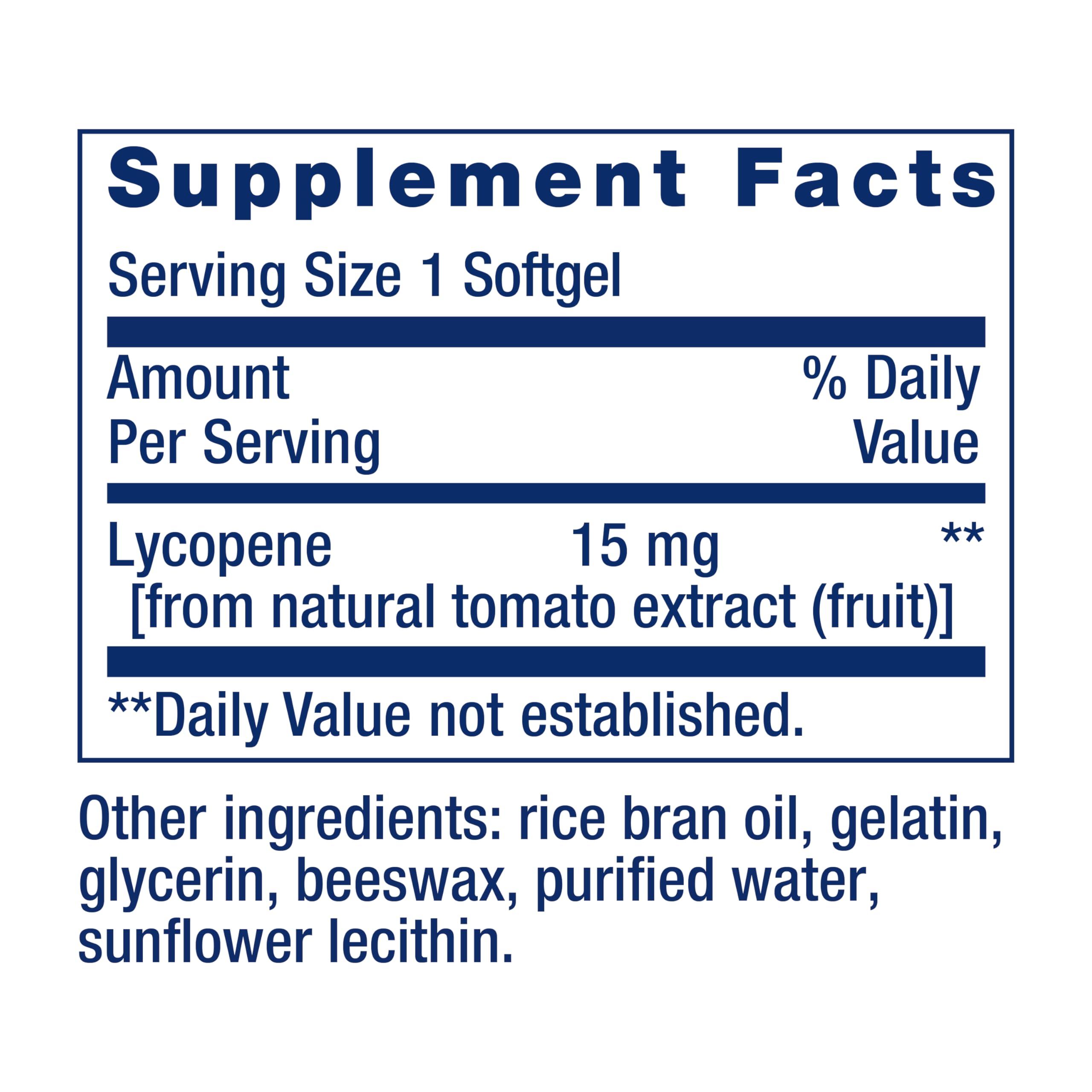 Life Extension Mega Lycopene label detail emphasizing non-GMO and gluten-free credentials.