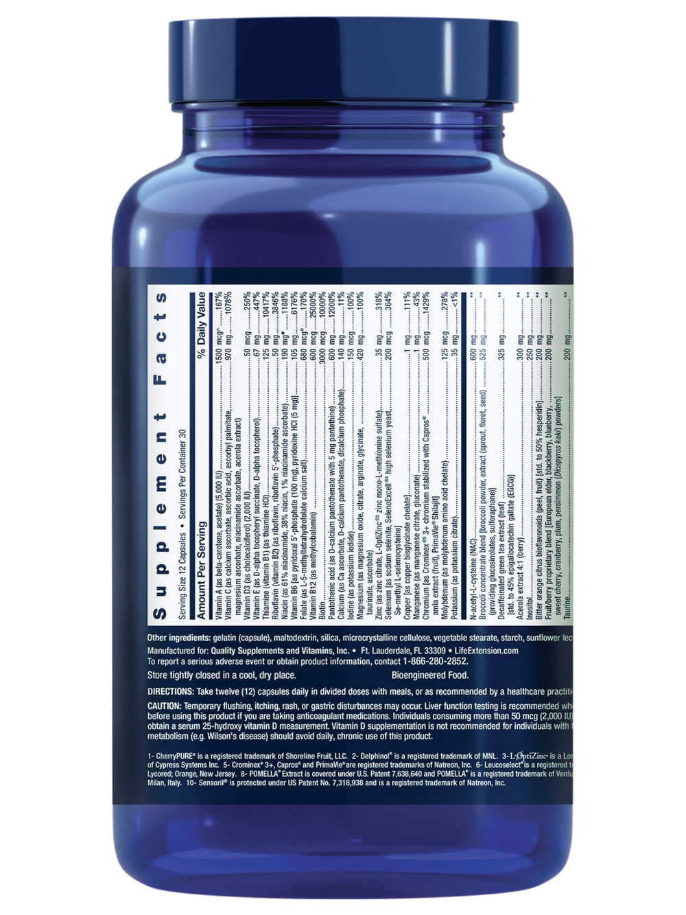 Life Extension Mix capsules bottle sideview – easy daily routine for wellness.