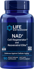 Life Extension NAD+ Cell Regenerator bottle for daily energy and healthy aging support.