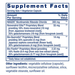 Life Extension NAD+ Cell Regenerator label emphasizes non-GMO and gluten-free features