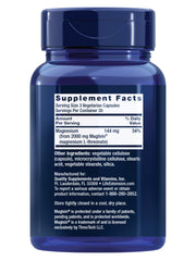 Life Extension Neuro-Mag bottle-label highlights non-GMO, gluten-free formulation.