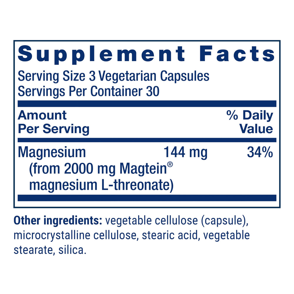 Life Extension Neuro-Mag capsules-row emphasizes easy daily intake for memory support.