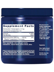 Life Extension Neuro-Mag Tropical Punch label closeup showing gluten-free and non-GMO features