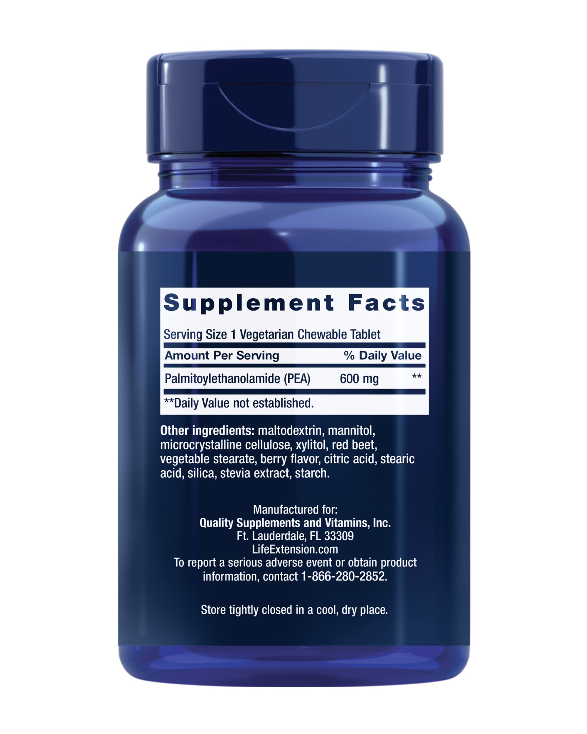 Life Extension Pea Discomfort Relief 600 mg dose supports gradual daily comfort.
