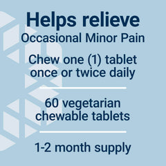 Life Extension Pea Discomfort Relief vegetarian tablets suitable for plant-based diets.