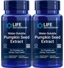 Life Extension Water-Soluble Pumpkin Seed Extract bottle for daily wellness support.