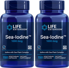 Life Extension Sea Iodine 1,000 mcg bottle front view for daily iodine support.