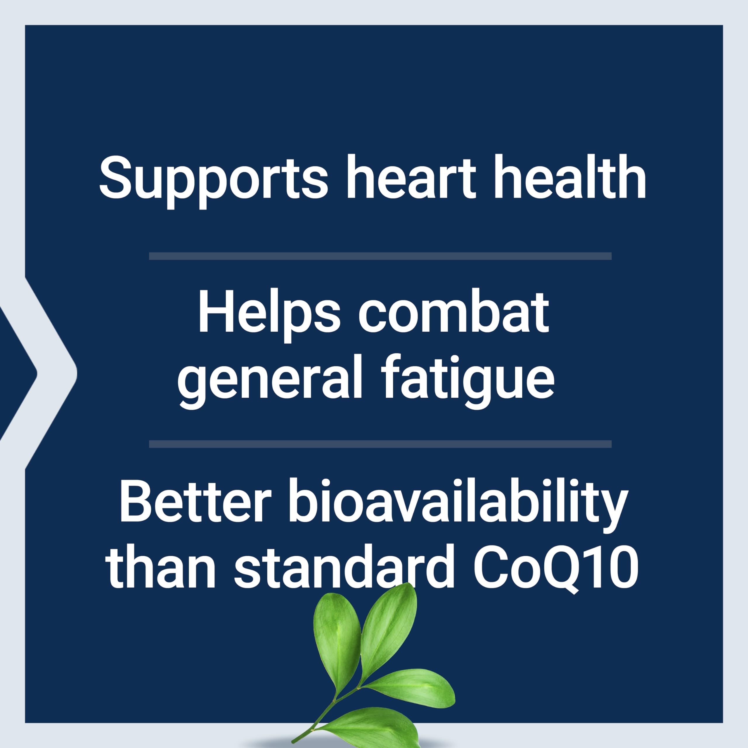 Life Extension Super Ubiquinol CoQ10 softgel closeup emphasizes absorption.