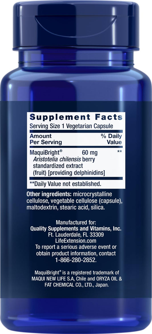 Life Extension Tear Support MaquiBright capsules for daily eye hydration and comfort
