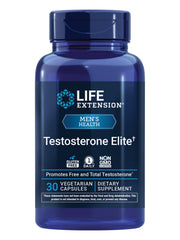 Life Extension Testosterone Elite bottle cap, signaling premium packaging and trust