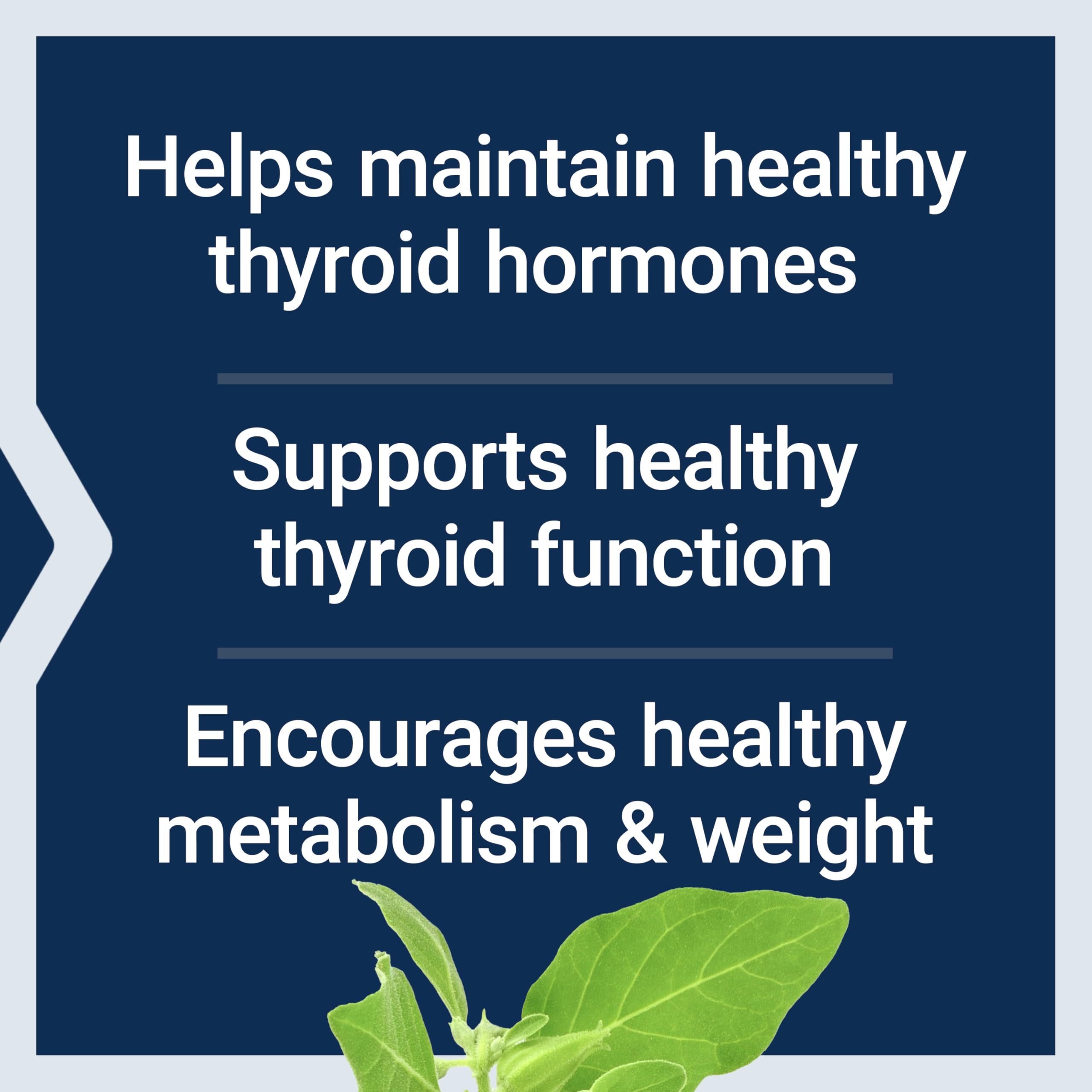 Life Extension Thyroid Support Complex ashwagandha arrangement highlights adaptogenic herb.