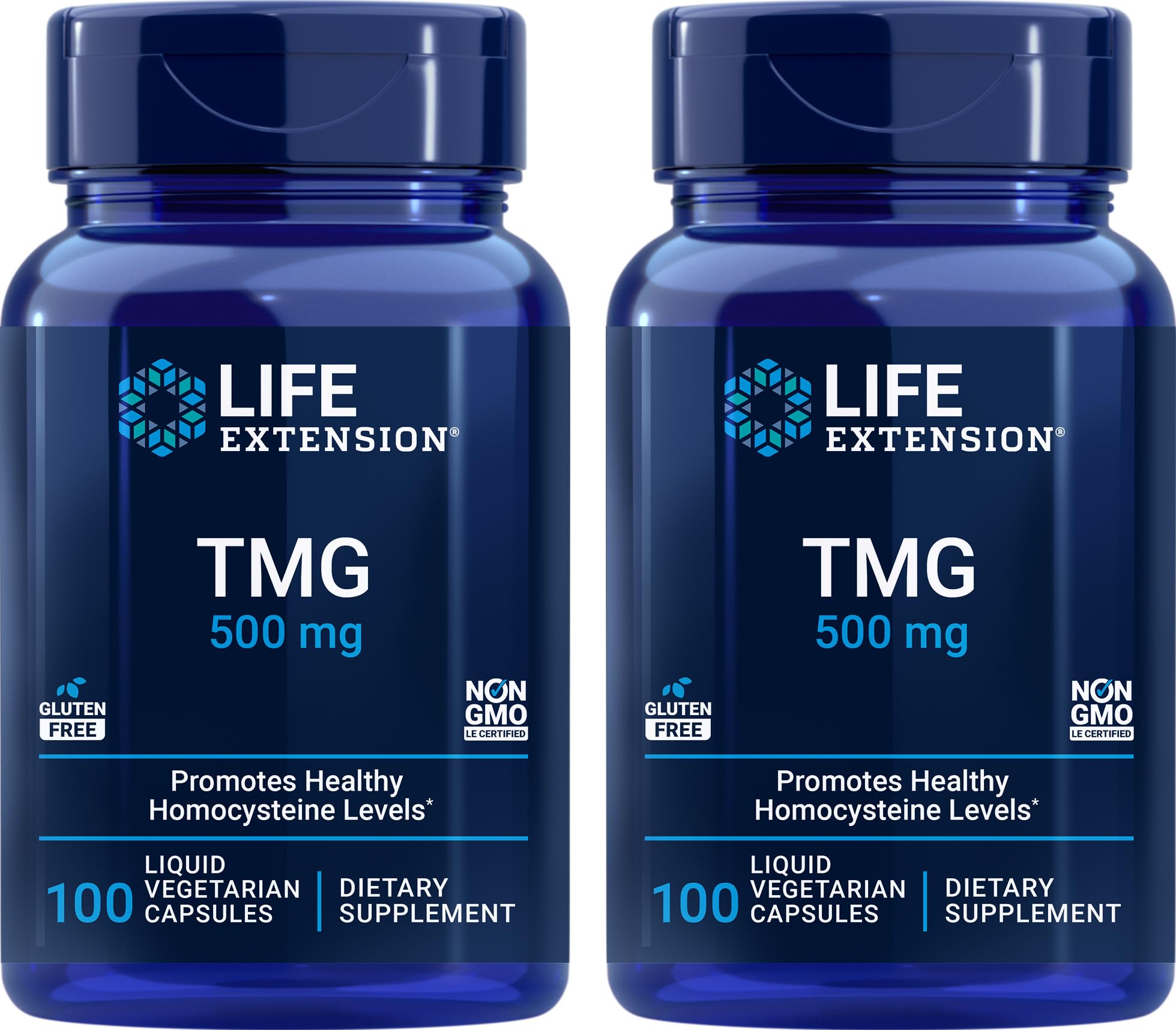 Life Extension TMG bottle pour for easy daily dosing and ongoing wellness.