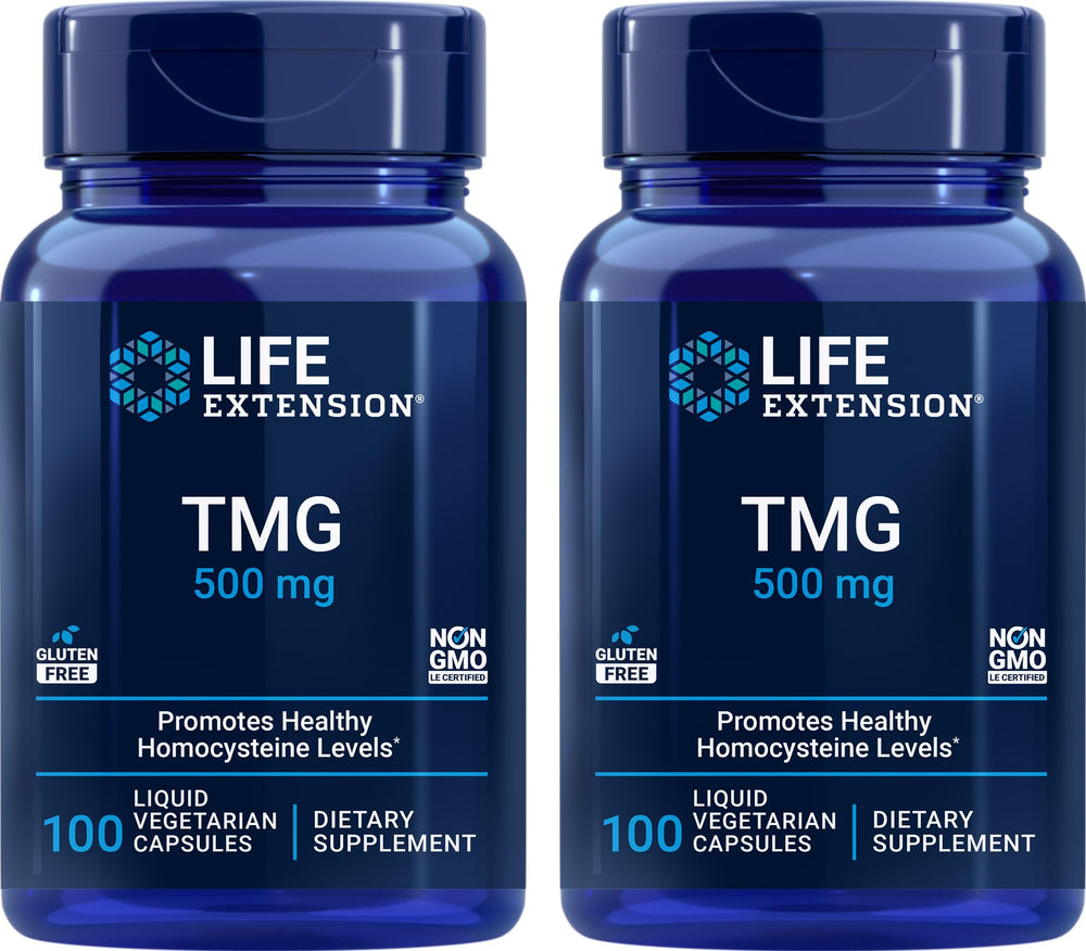 Life Extension TMG bottle pour for easy daily dosing and ongoing wellness.