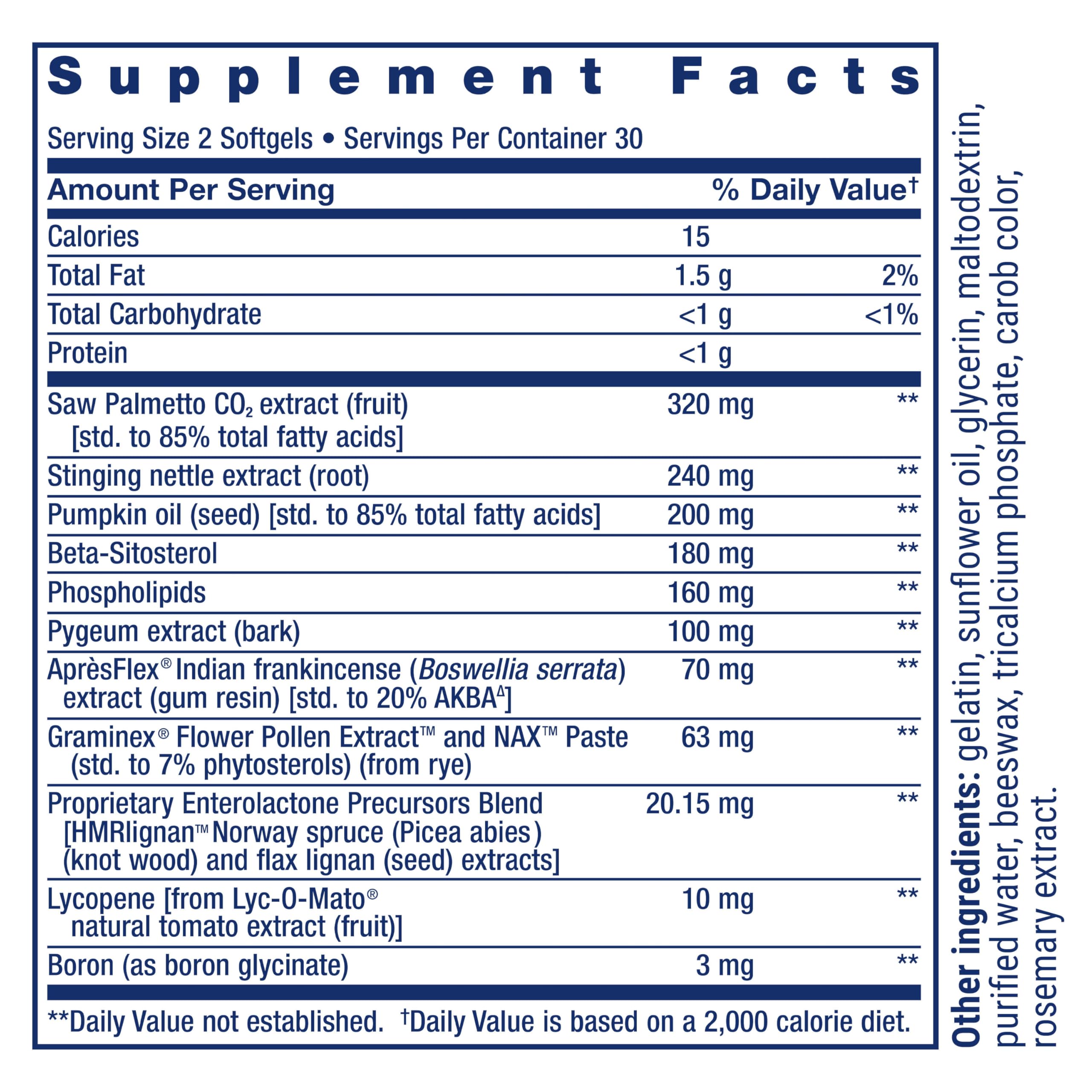Life Extension Ultra Prostate Formula packaging highlighting gluten-free and non-GMO quality