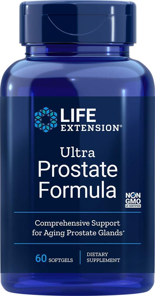Life Extension Ultra Prostate Softgels bottle front view for daily support