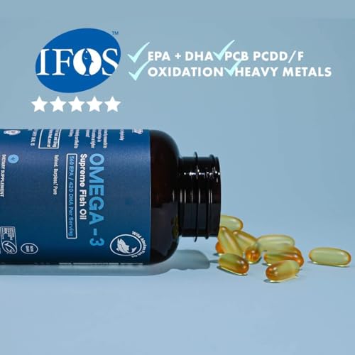 Life & Food Omega-3 Supreme purified by molecular distillation for high purity.
