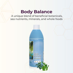 Life Force Body Balance label closeup highlights ingredients for daily wellness.