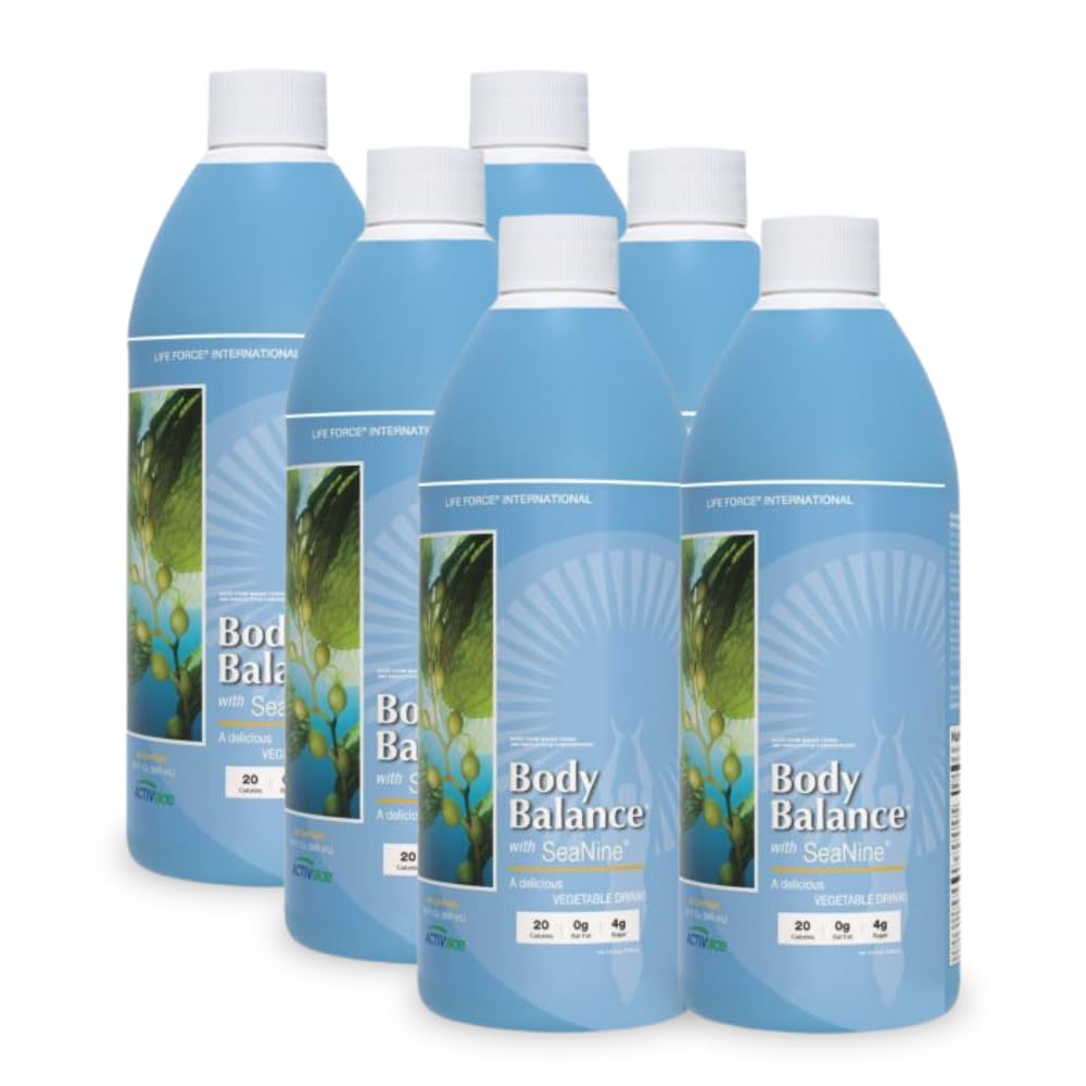 Life Force Body Balance bottle highlights SeaNine sea vegetables for daily nutrition.