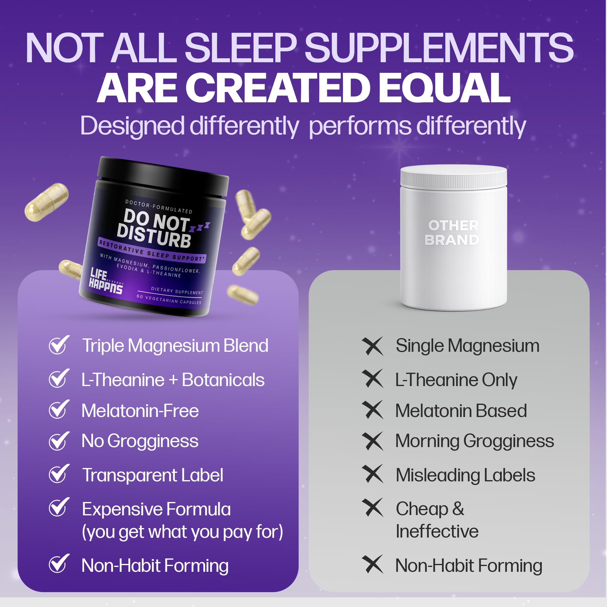 Ingredients glance emphasizing chelated magnesium and calming compounds.